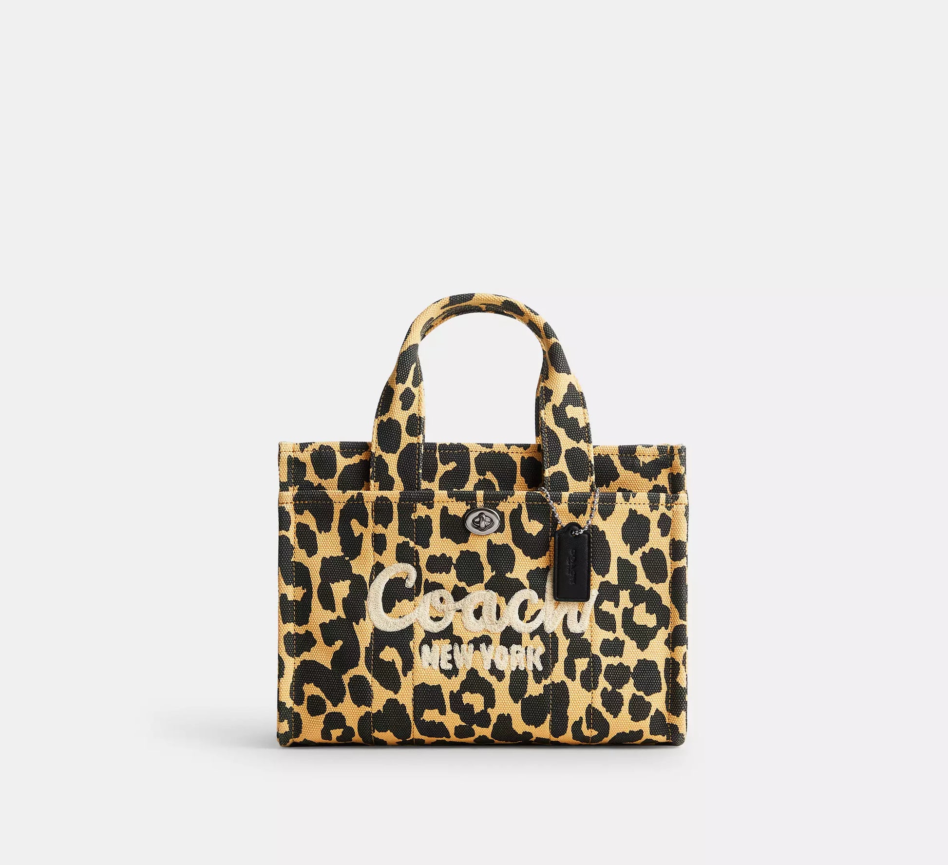 Coach Cargo Tote Bag 26 With Leopard Print