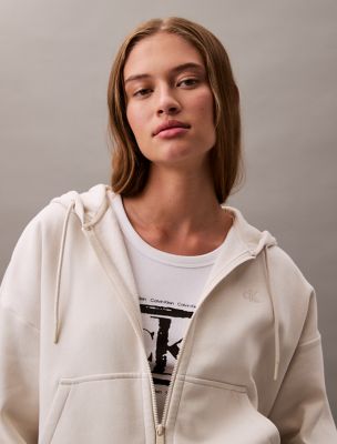 CK Archive Logo Fleece Zip Hoodie
