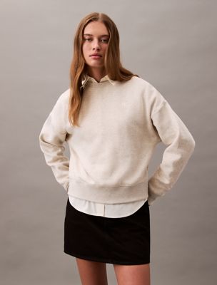 CK Archive Logo Fleece Cropped Sweatshirt