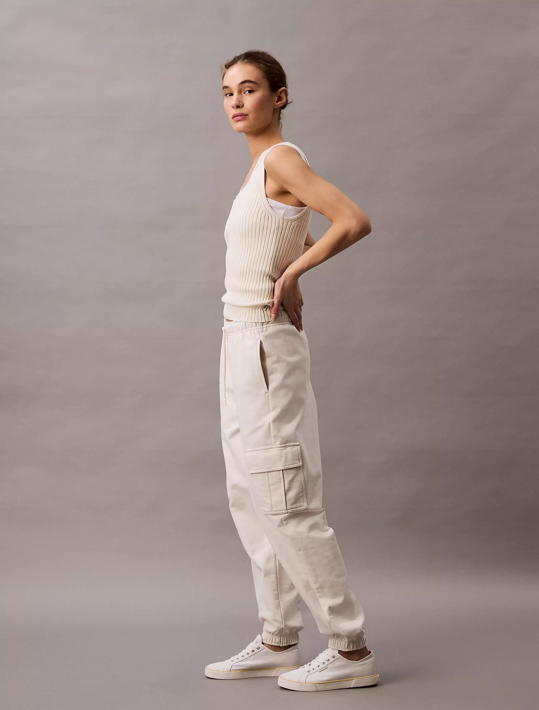 CK Archive Logo French Terry Cargo Joggers