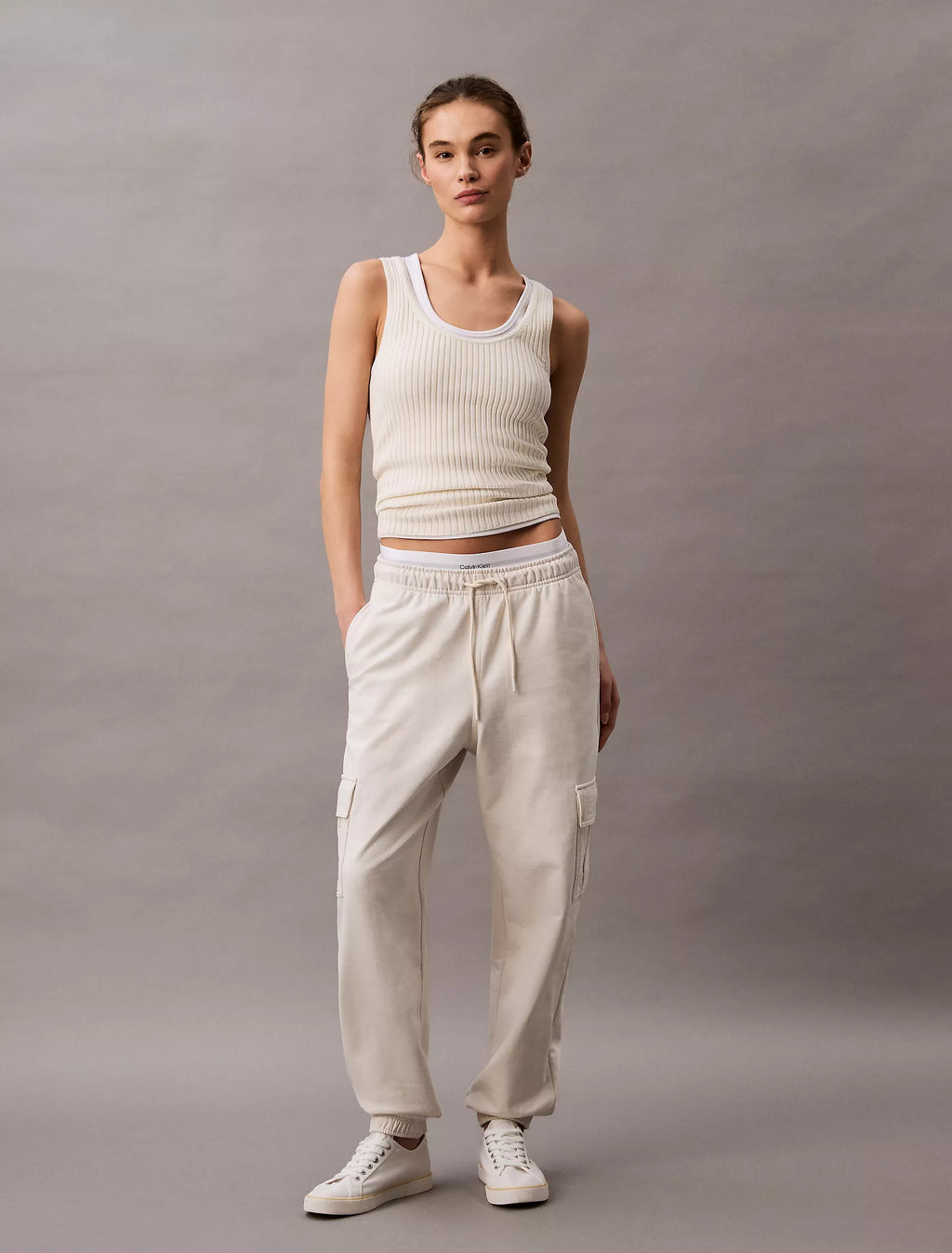 CK Archive Logo French Terry Cargo Joggers