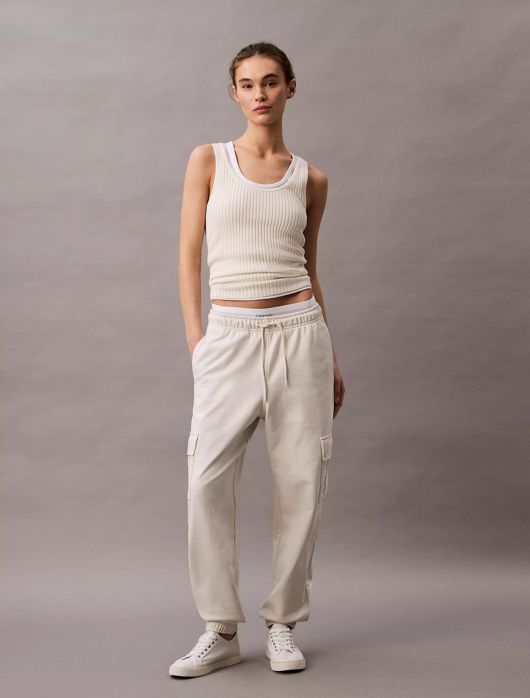 CK Archive Logo French Terry Cargo Joggers