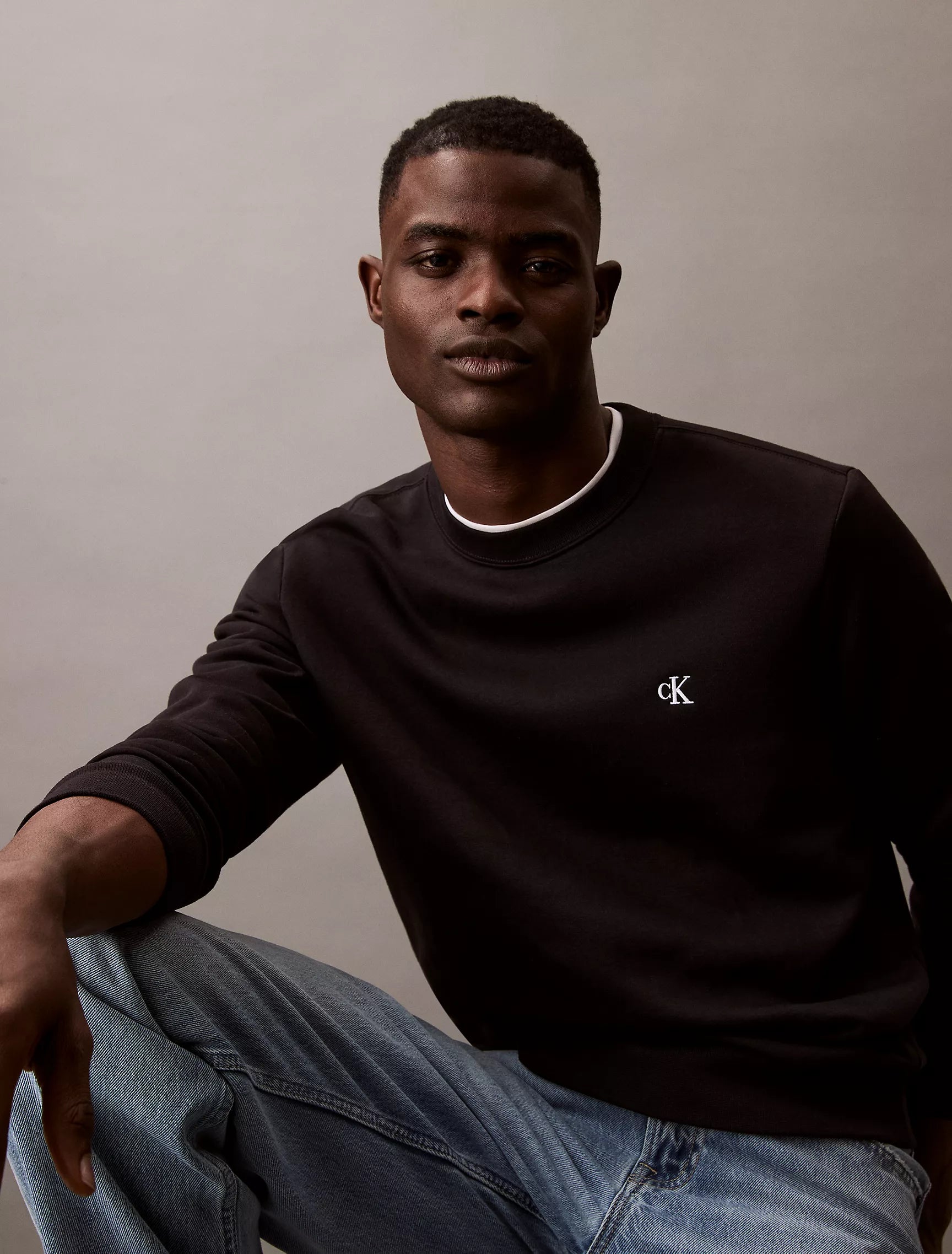 CK Archive Logo Fleece Crewneck Sweatshirt