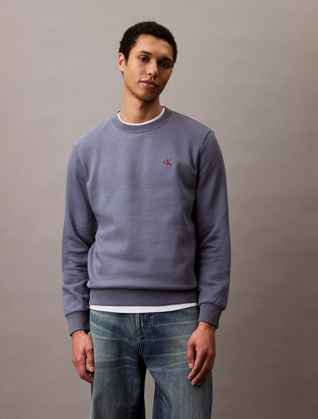 CK Archive Logo Fleece Crewneck Sweatshirt