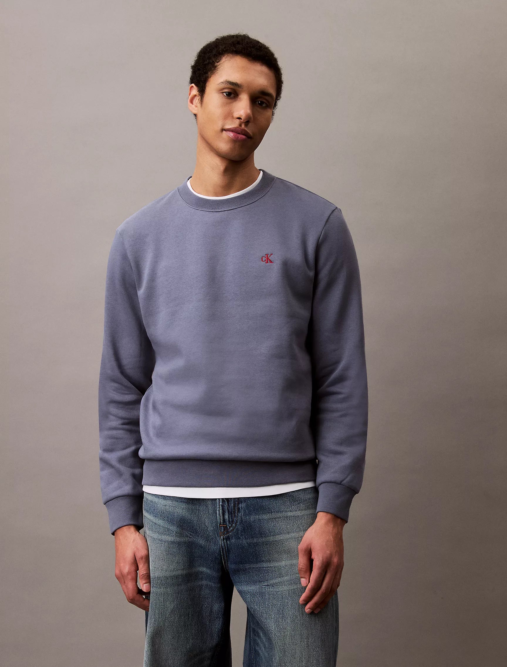 CK Archive Logo Fleece Crewneck Sweatshirt