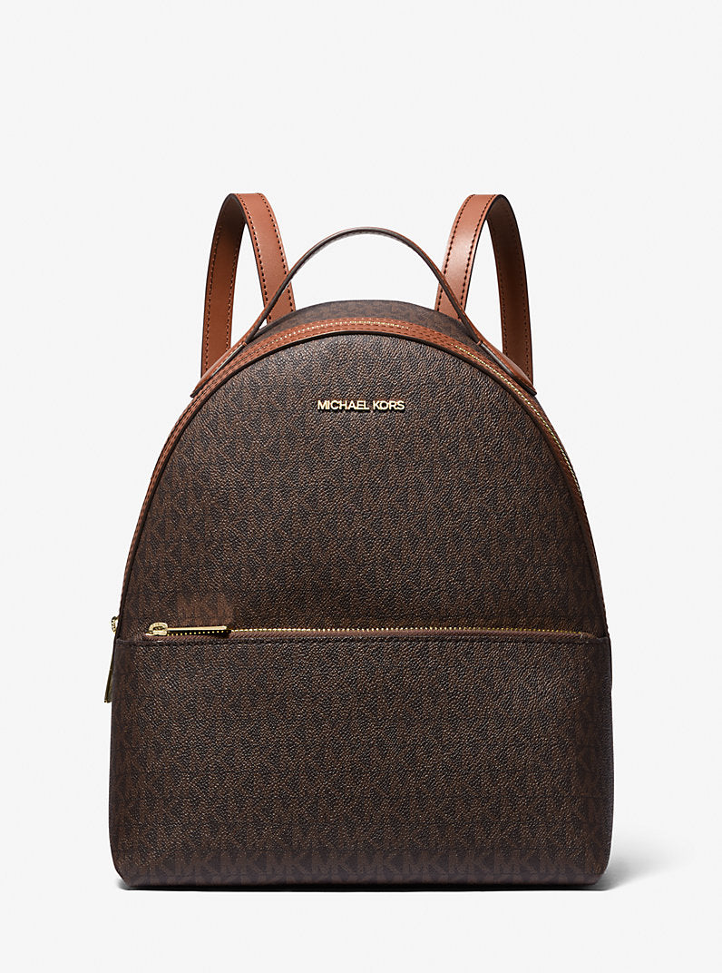 abbey medium logo and pebbled leather backpack MK Sheila Medium Logo Backpack – KSA Outlets
