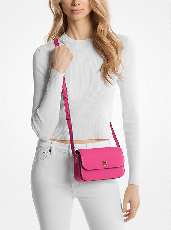 MK Jet Set Travel Small Pebbled Leather Crossbody Bag