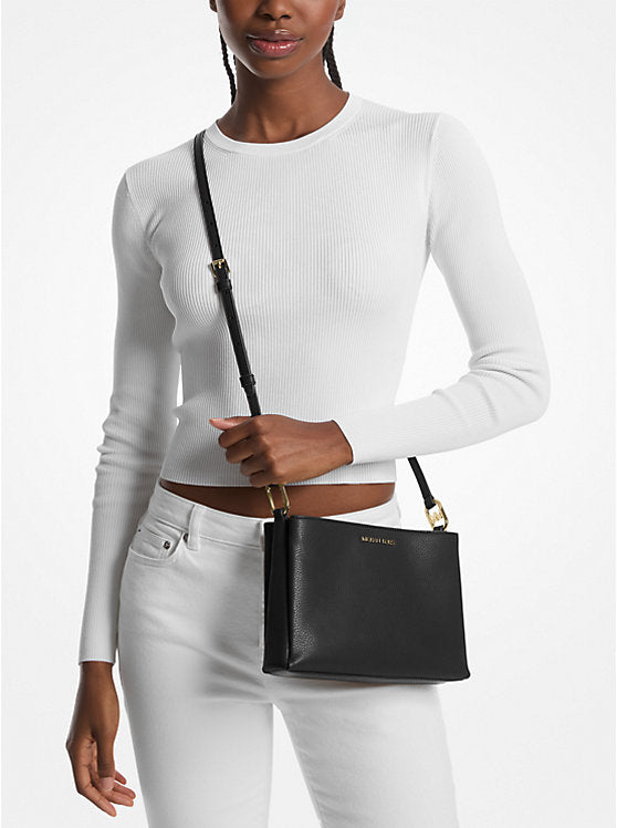 MK Trisha Medium Pebbled Leather Crossbody Bag
