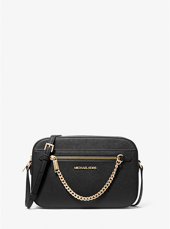 MK Jet Set Large Saffiano Leather Crossbody Bag