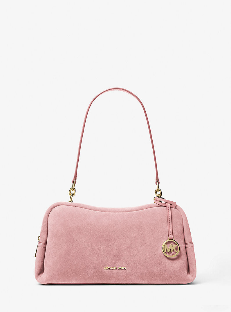 MK Cecily Medium Suede Shoulder Bag