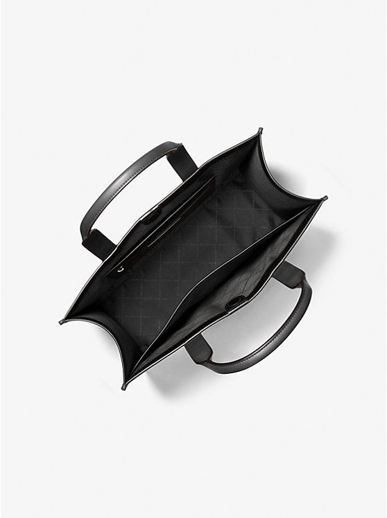 MICHAEL KORS Cooper Logo Embossed Pebbled Leather Tote Bag