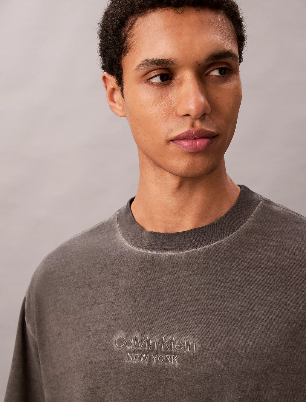 CK Faded Dye Logo Graphic Classic Crewneck T-Shirt