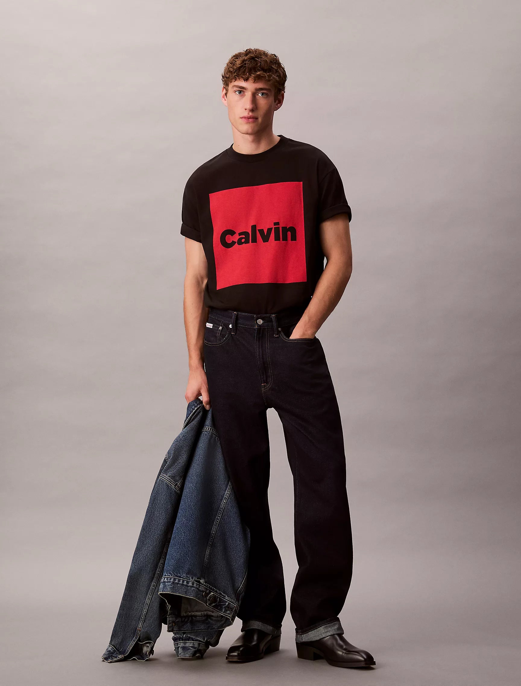 CK Logo Box Graphic Relaxed T-Shirt