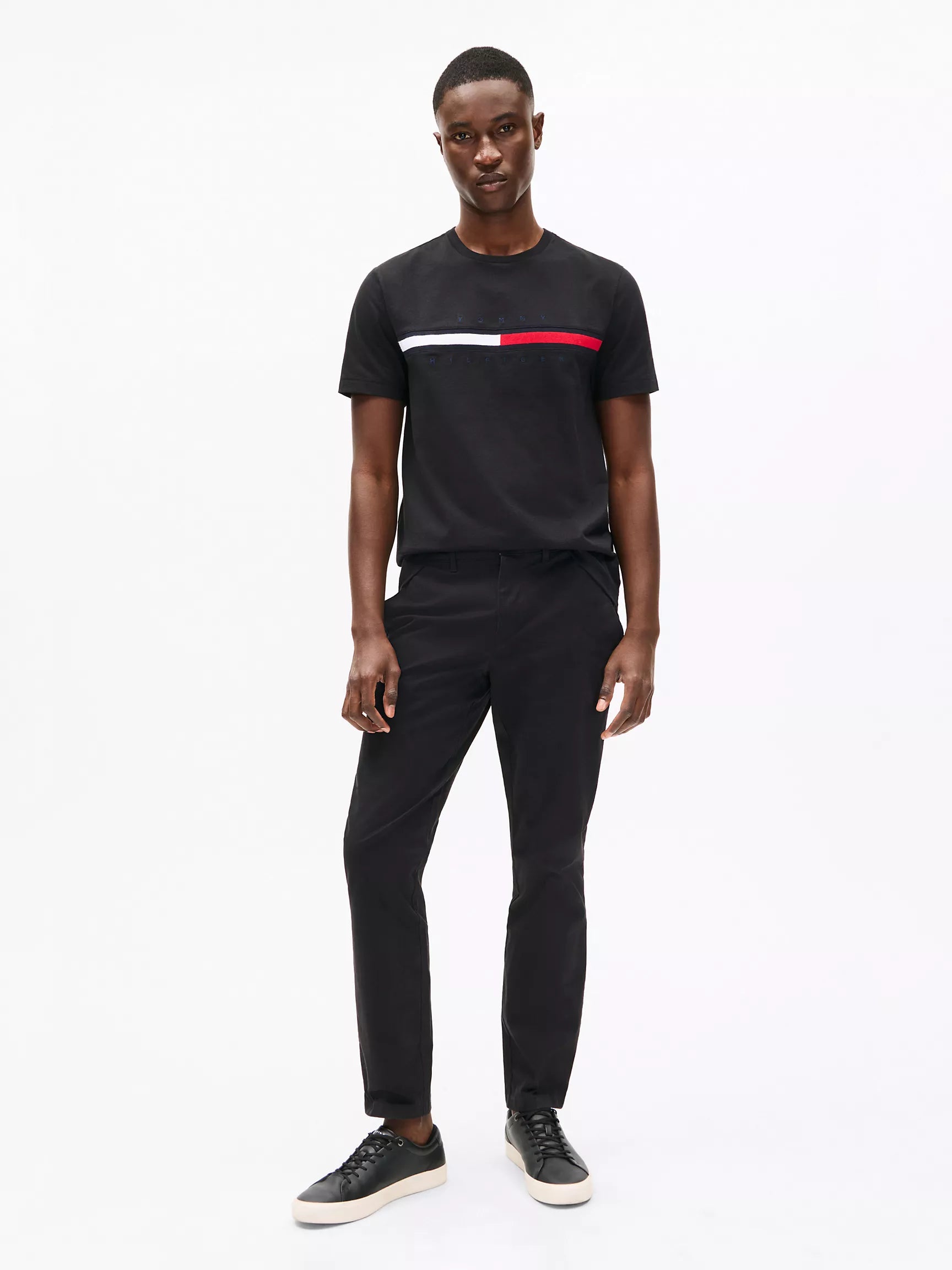 Tommy Embroidered Flag Logo T-Shirt
