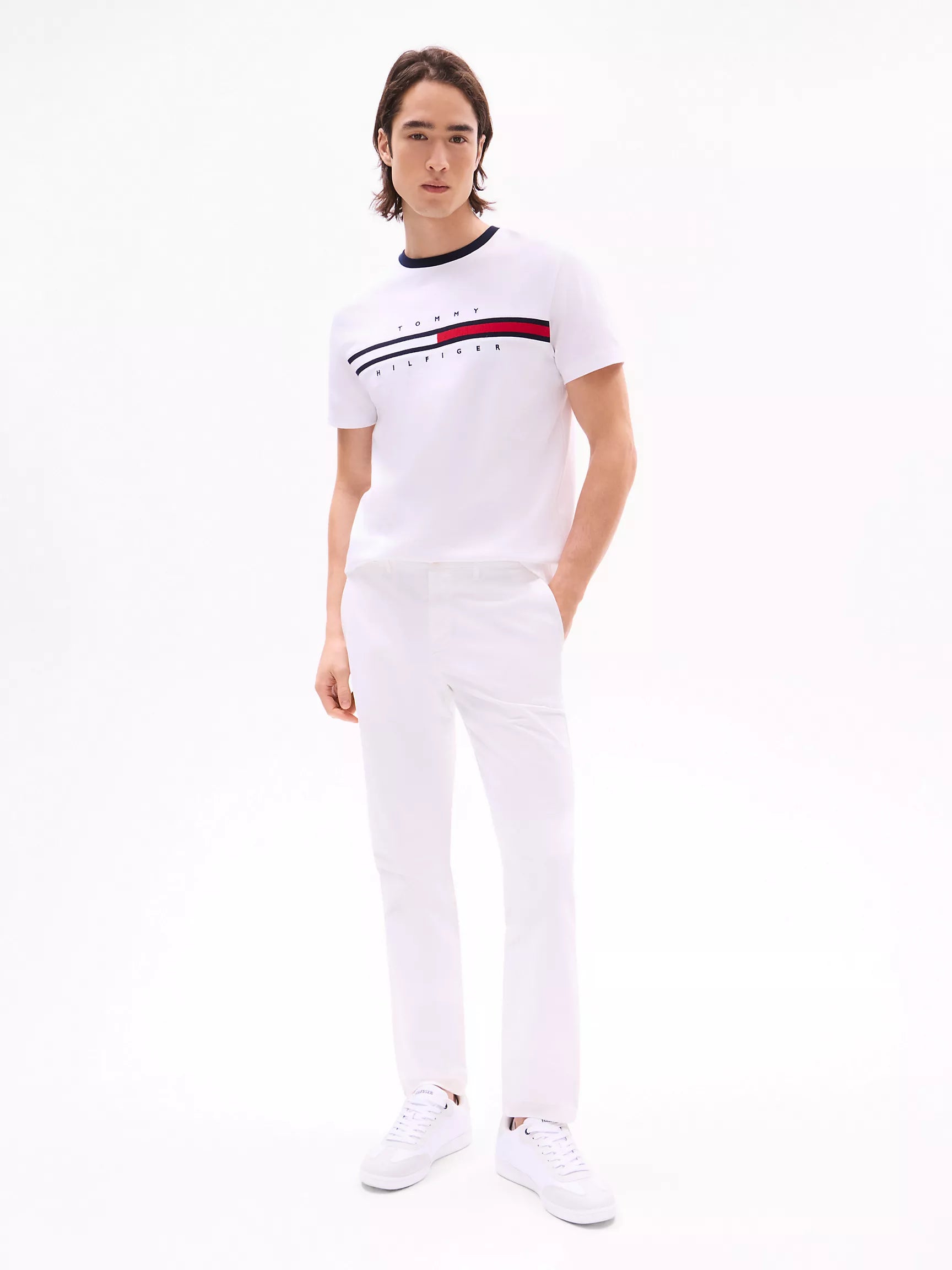 Tommy Embroidered Flag Logo T-Shirt