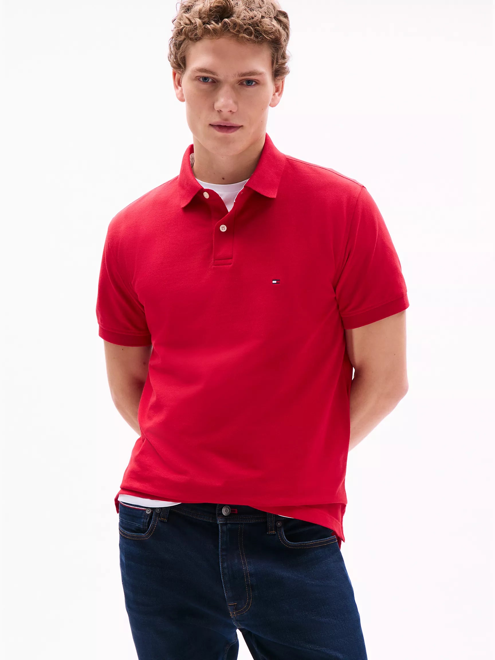 Tommy Regular Fit Stretch Tommy Polo