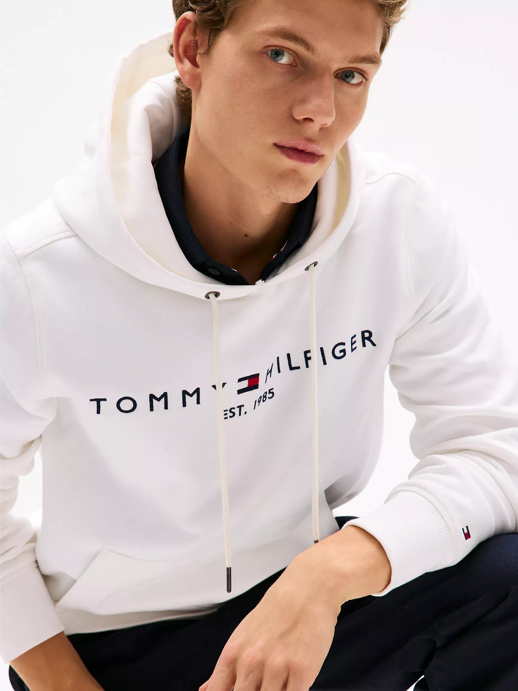 Tommy Embroidered Tommy Logo Hoodie