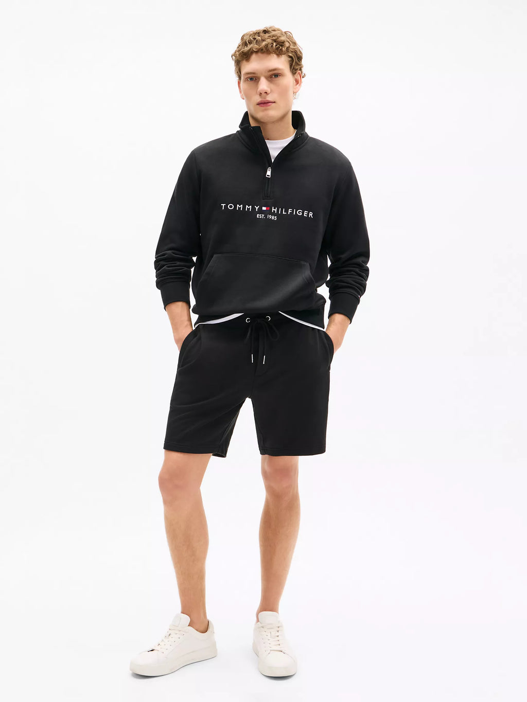 Tommy Embroidered Tommy Logo Quarter-Zip
