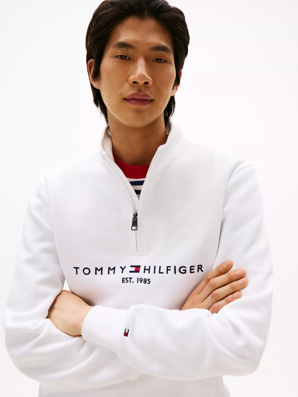 Tommy Embroidered Tommy Logo Quarter-Zip