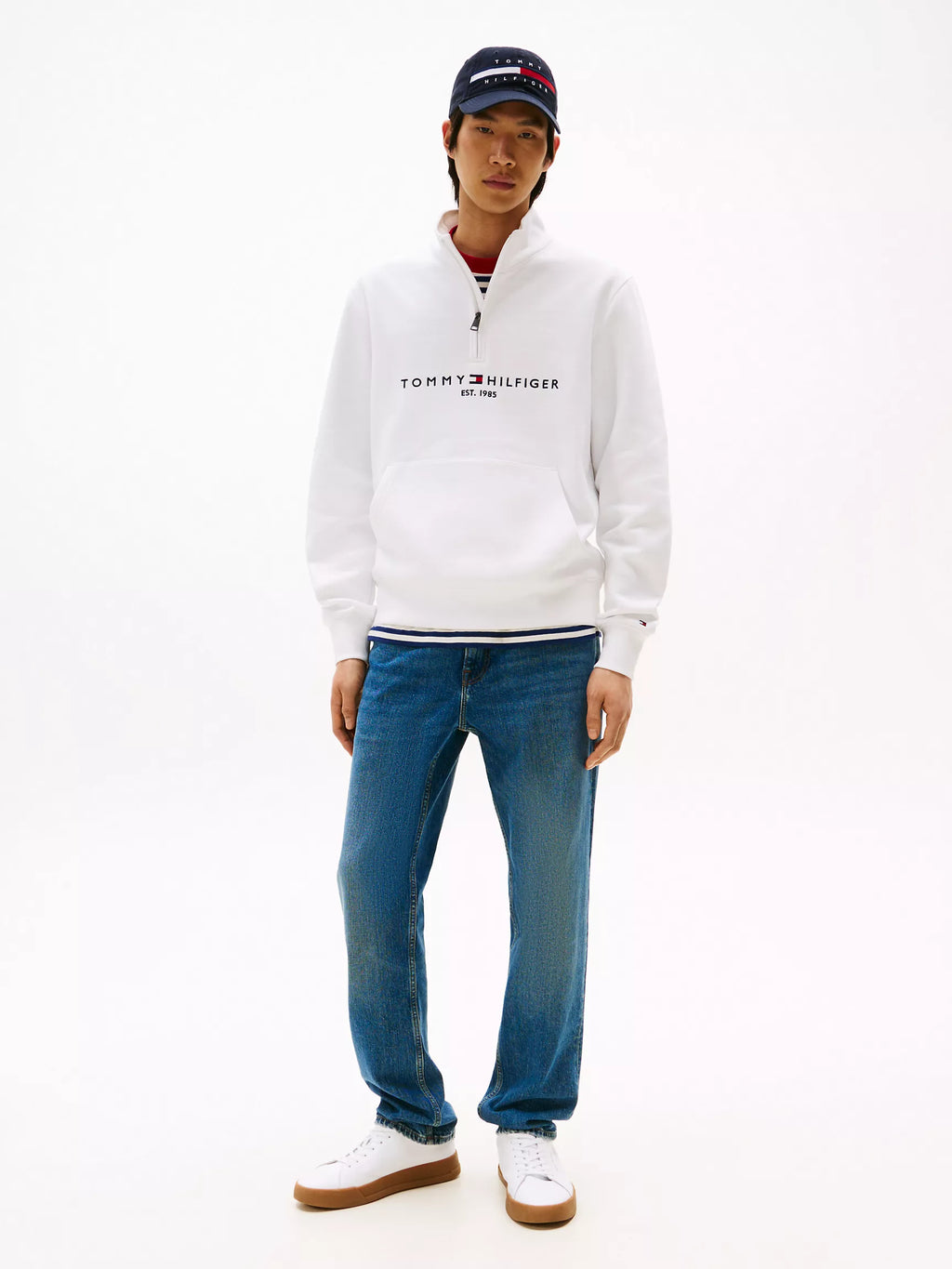 Tommy Embroidered Tommy Logo Quarter-Zip