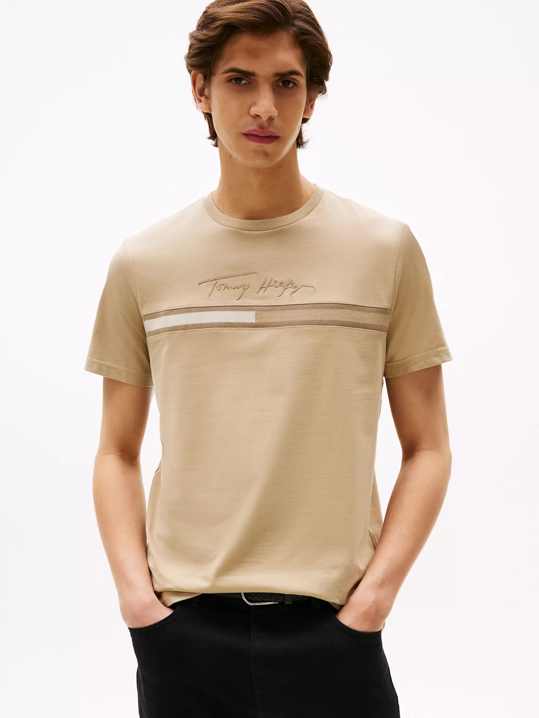 Tommy Tonal Signature Flag Logo T-Shirt