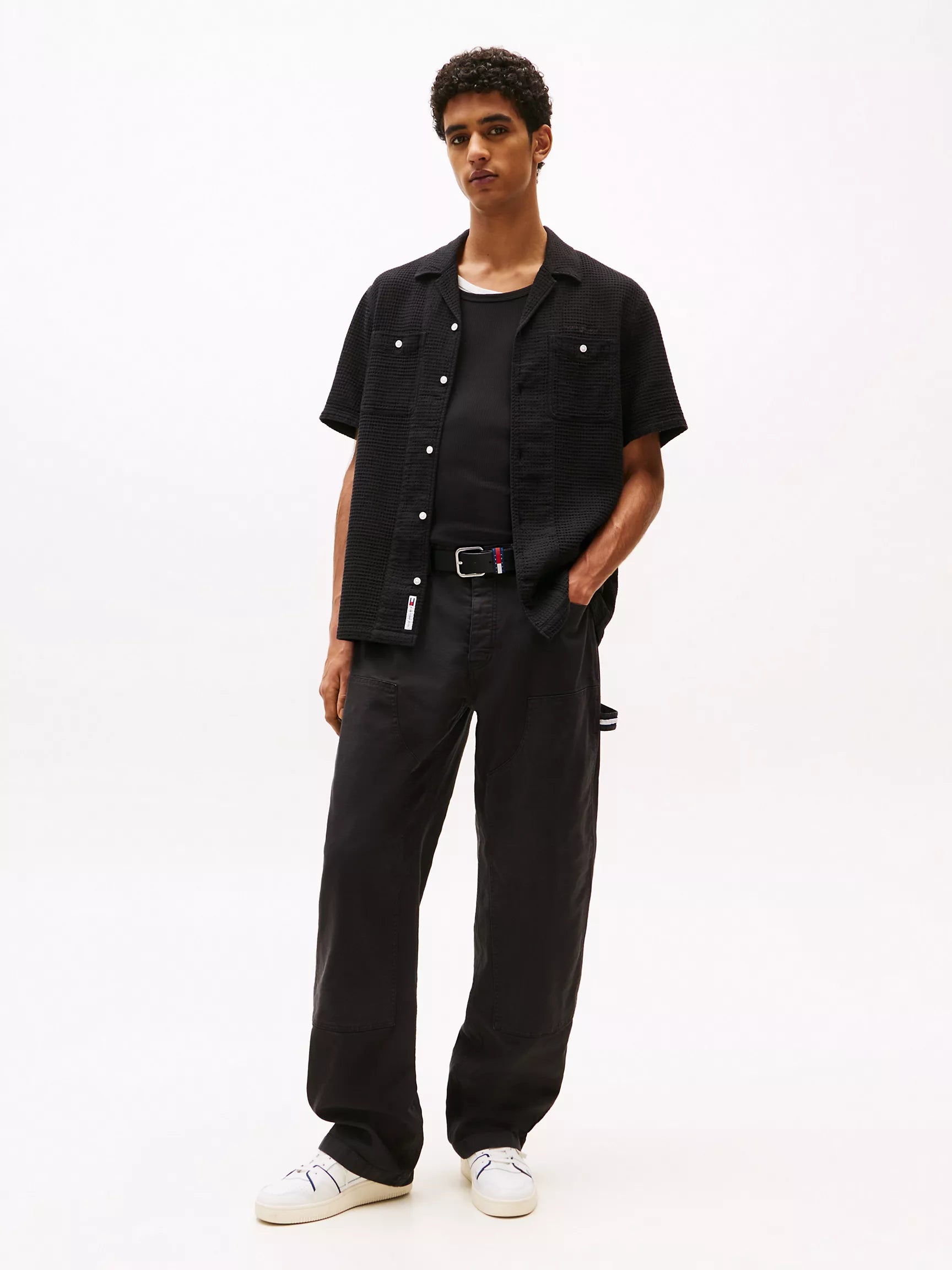 Tommy Jeans Waffle Knit Camp Shirt