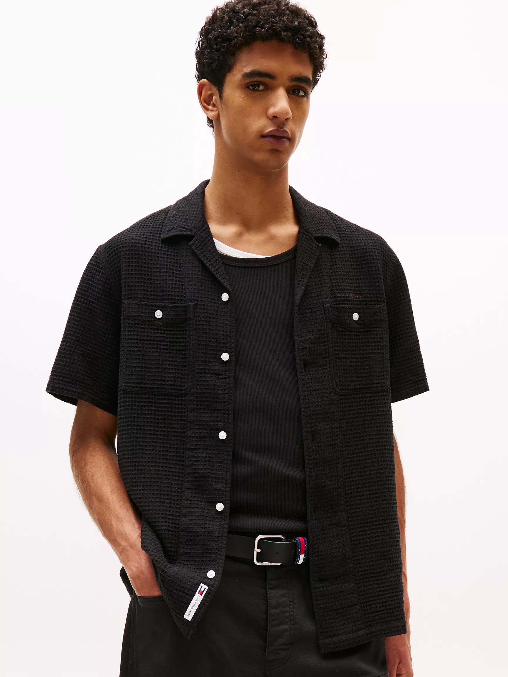 Tommy Jeans Waffle Knit Camp Shirt