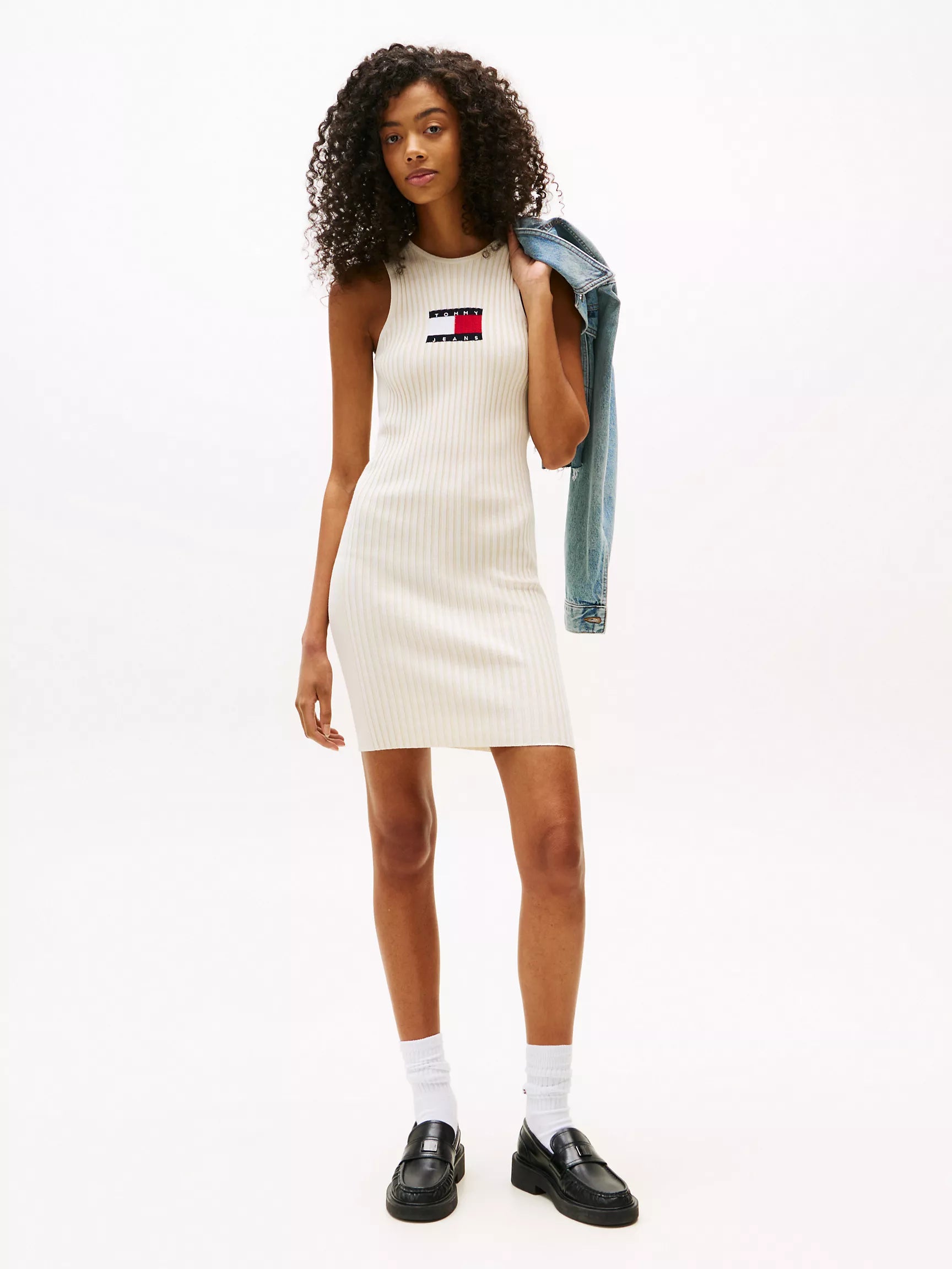 Tommy Jeans Ribbed Mini Sweater Dress