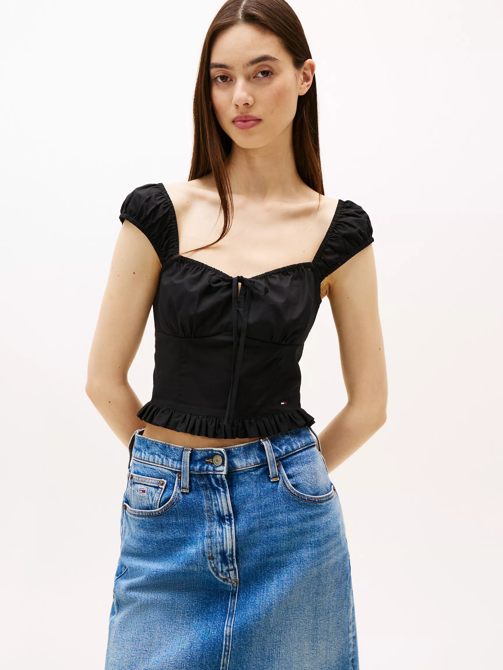 Tommy Jeans Poplin Boho Crop Top
