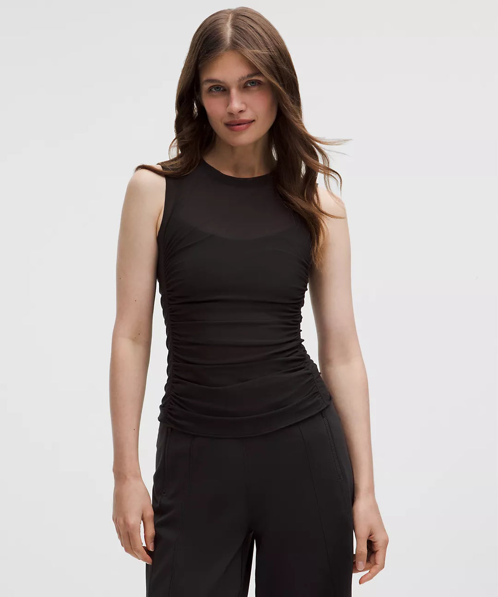 LULULEMON Mesh Ruched Tank Top