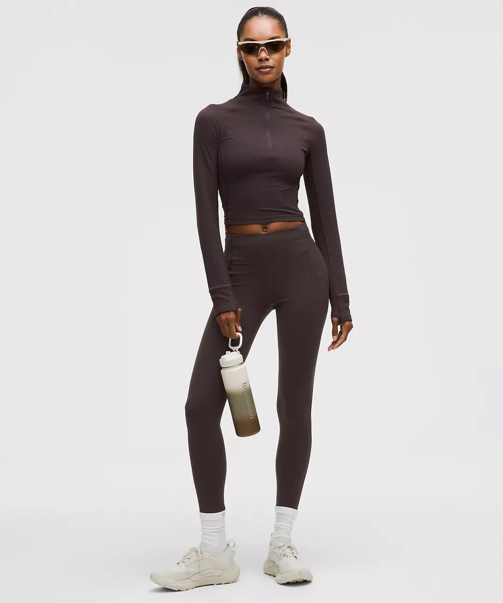 LULULEMON It's Rulu Cropped Half Zip Chevron Updated