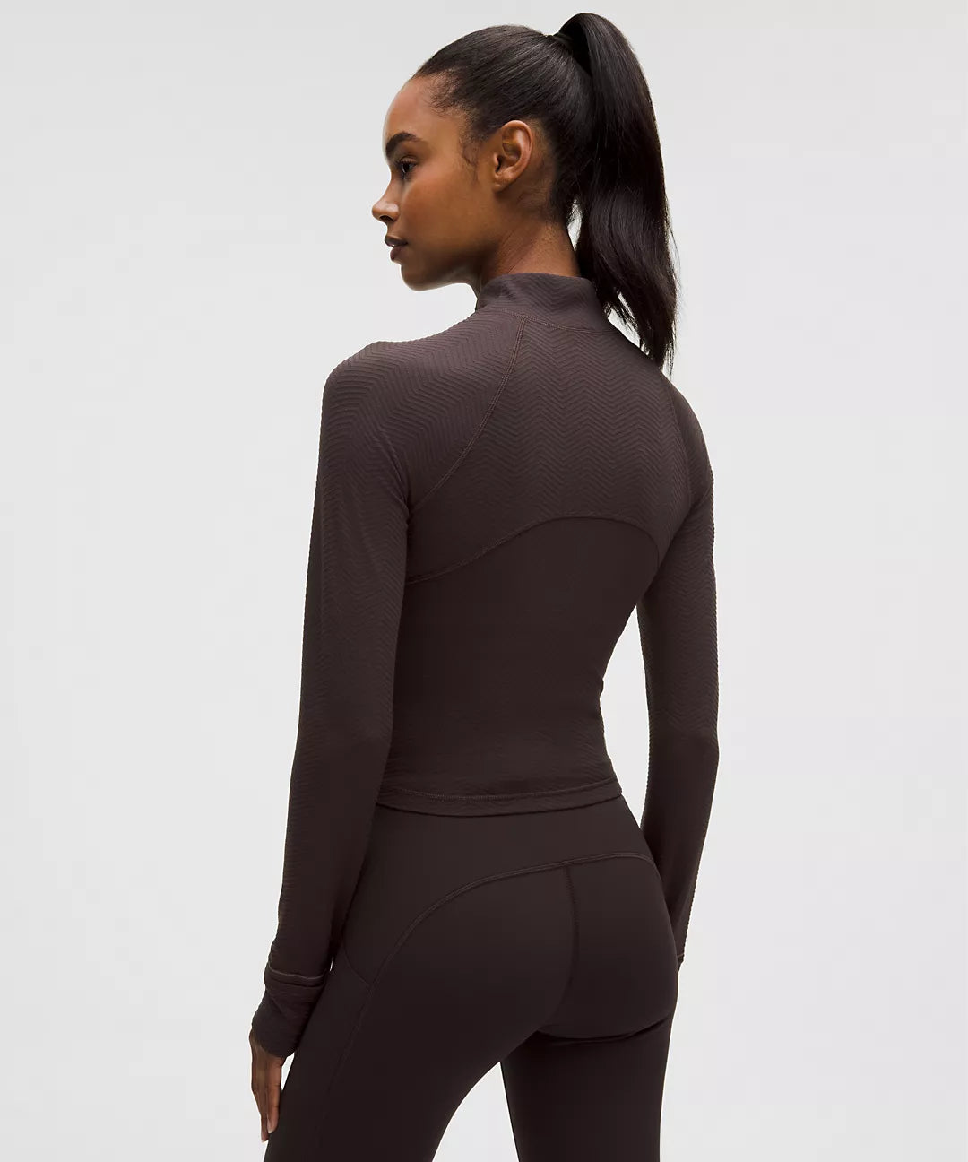 LULULEMON It's Rulu Cropped Half Zip Chevron Updated