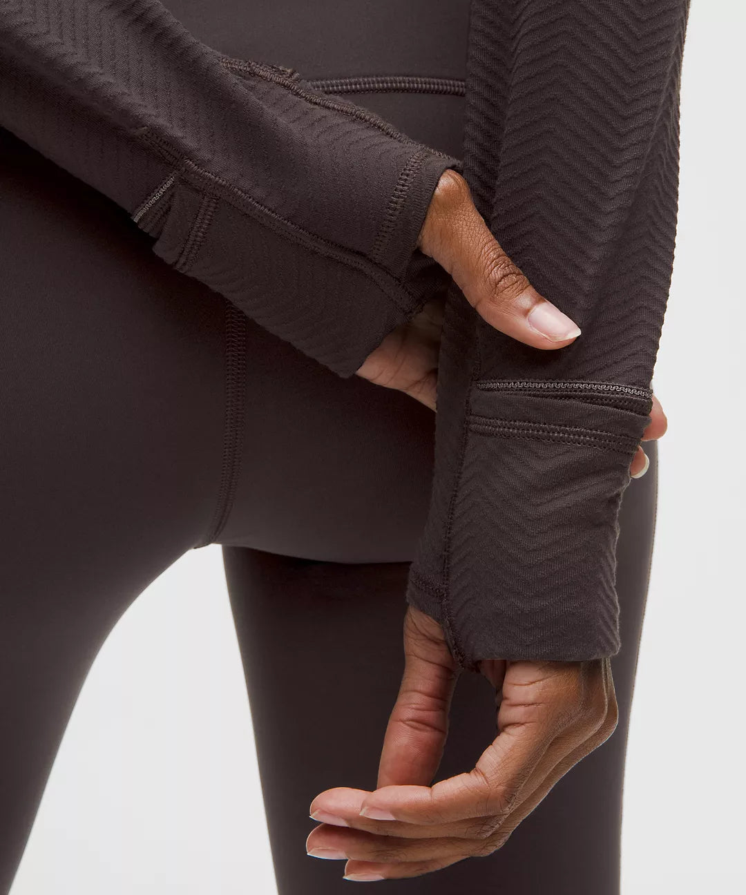 LULULEMON It's Rulu Cropped Half Zip Chevron Updated