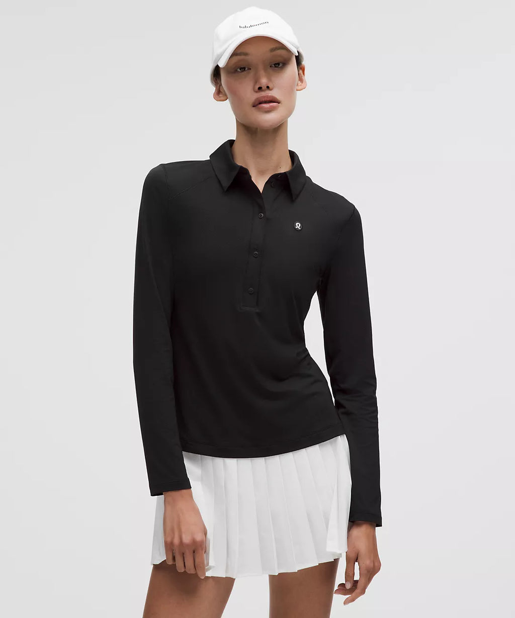LULULEMON Quick-Dry Long-Sleeve Polo Shirt Straight Hem