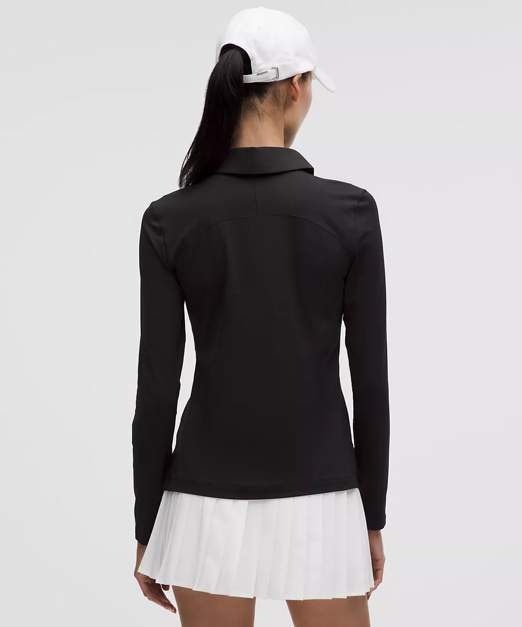 LULULEMON Quick-Dry Long-Sleeve Polo Shirt Straight Hem