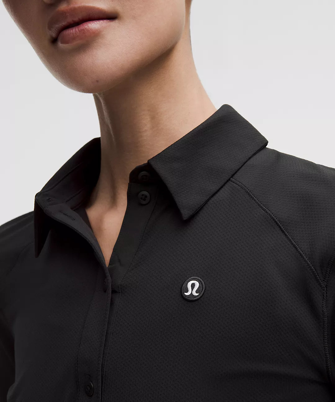 LULULEMON Quick-Dry Long-Sleeve Polo Shirt Straight Hem