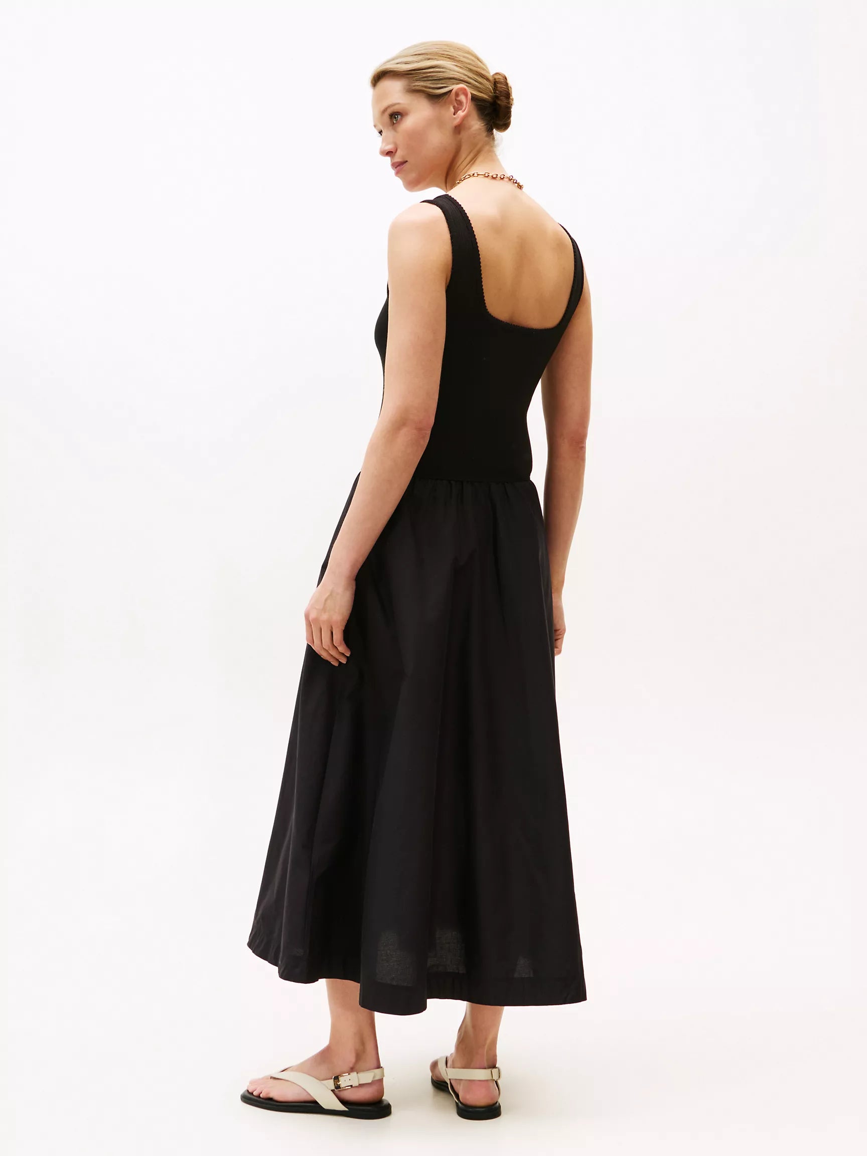 Tommy Sleeveless Ribbed Midi Dress