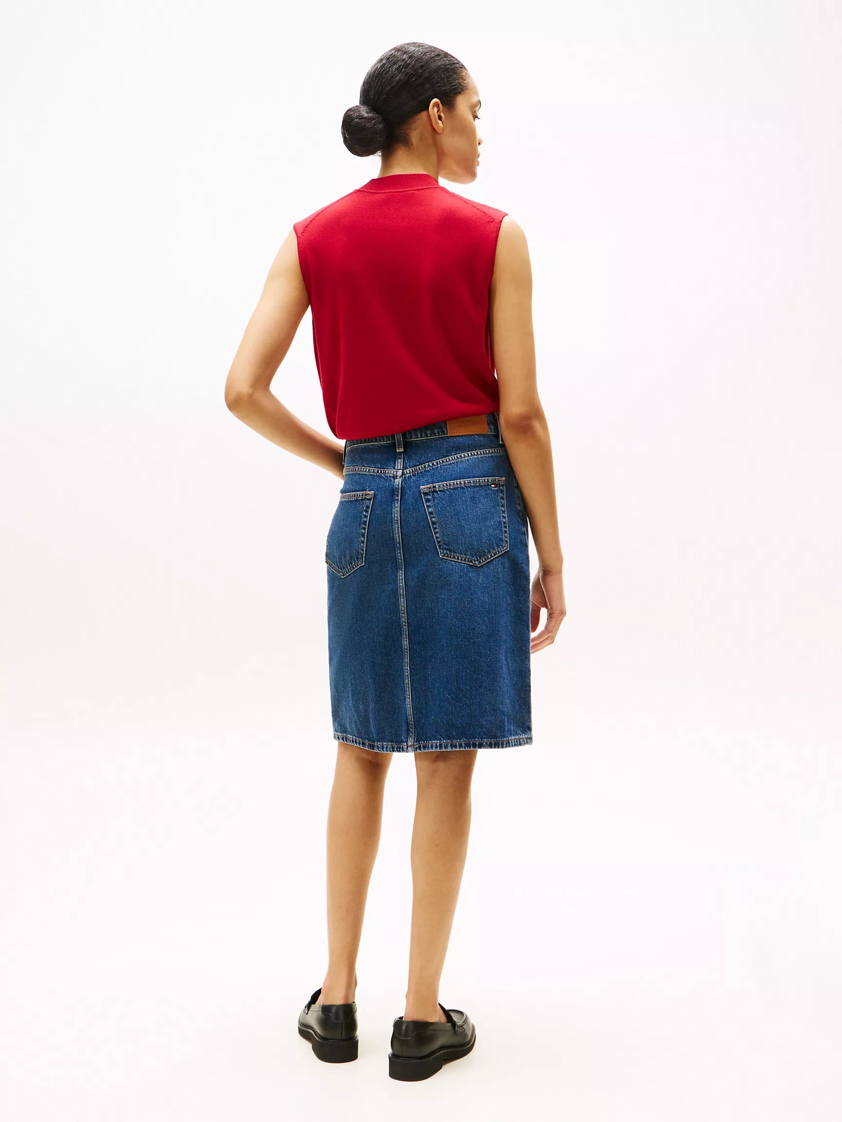 Tommy Straight Fit Denim Skirt