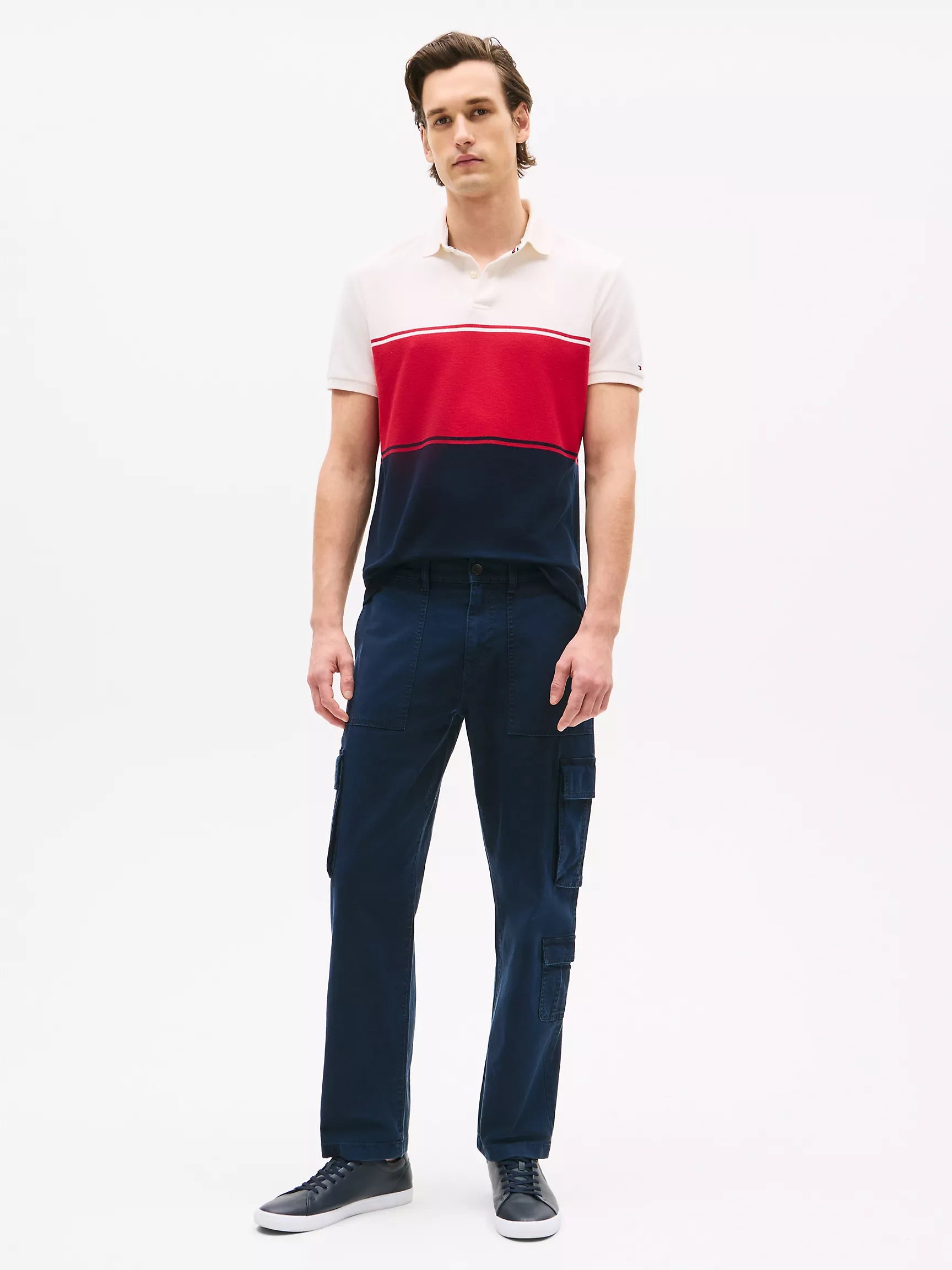 Tommy Regular Fit Colorblock Wicking Polo