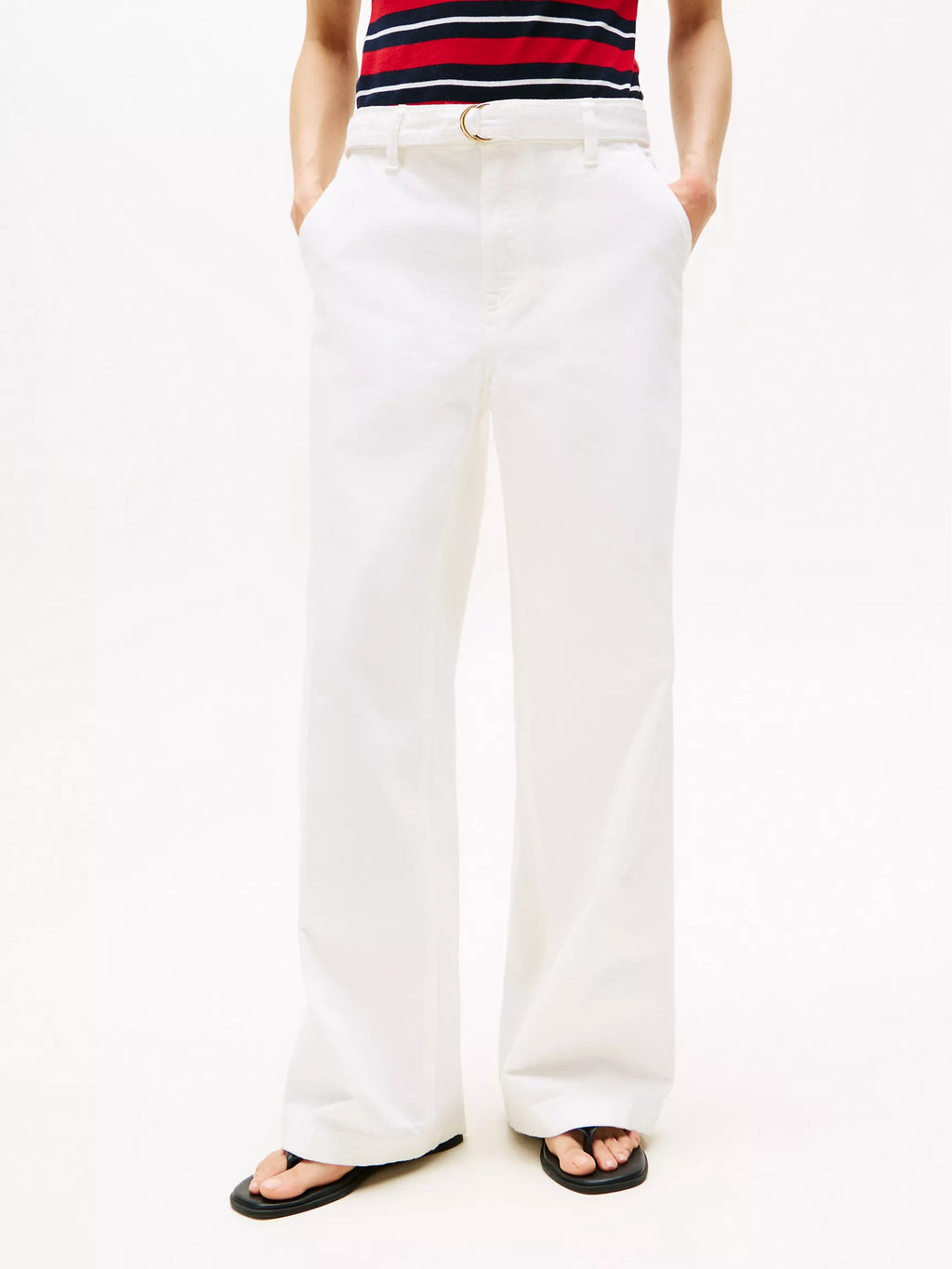 Tommy White High-Rise Wide-Leg Jean