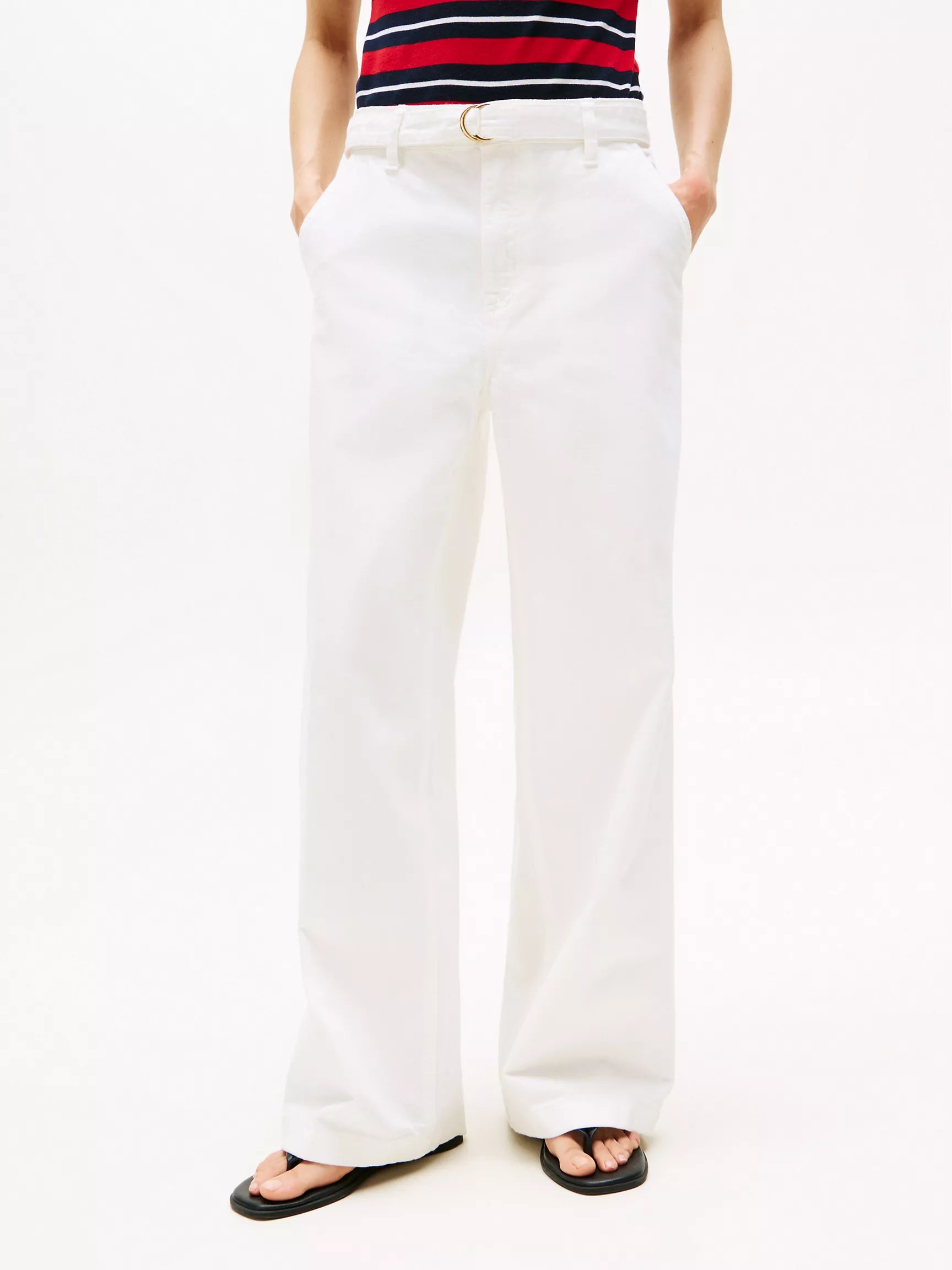 Tommy White High-Rise Wide-Leg Jean