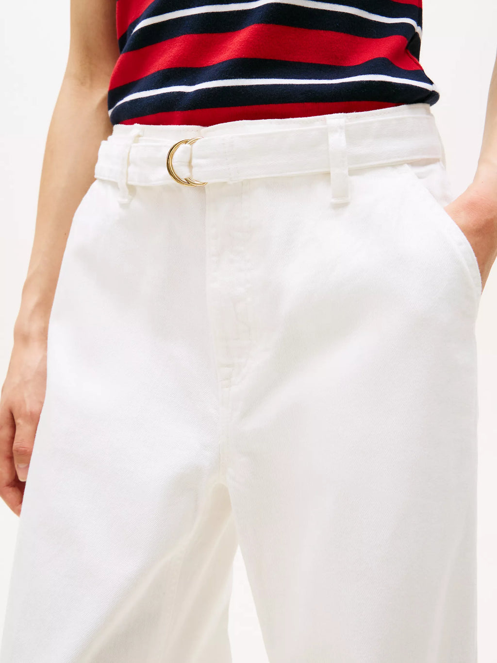 Tommy White High-Rise Wide-Leg Jean