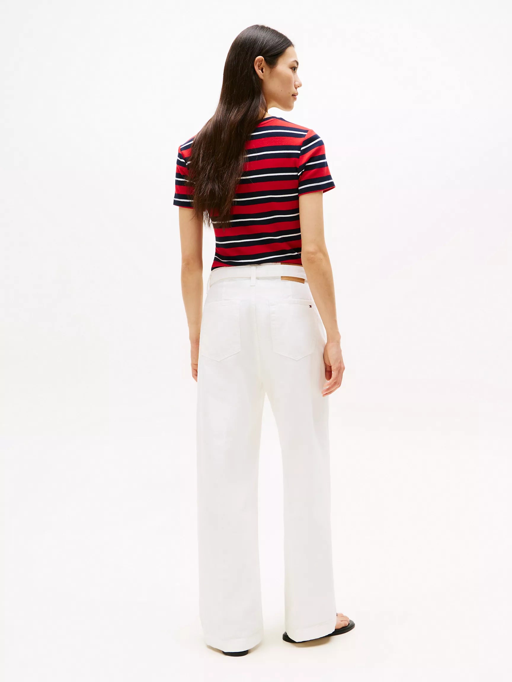 Tommy White High-Rise Wide-Leg Jean