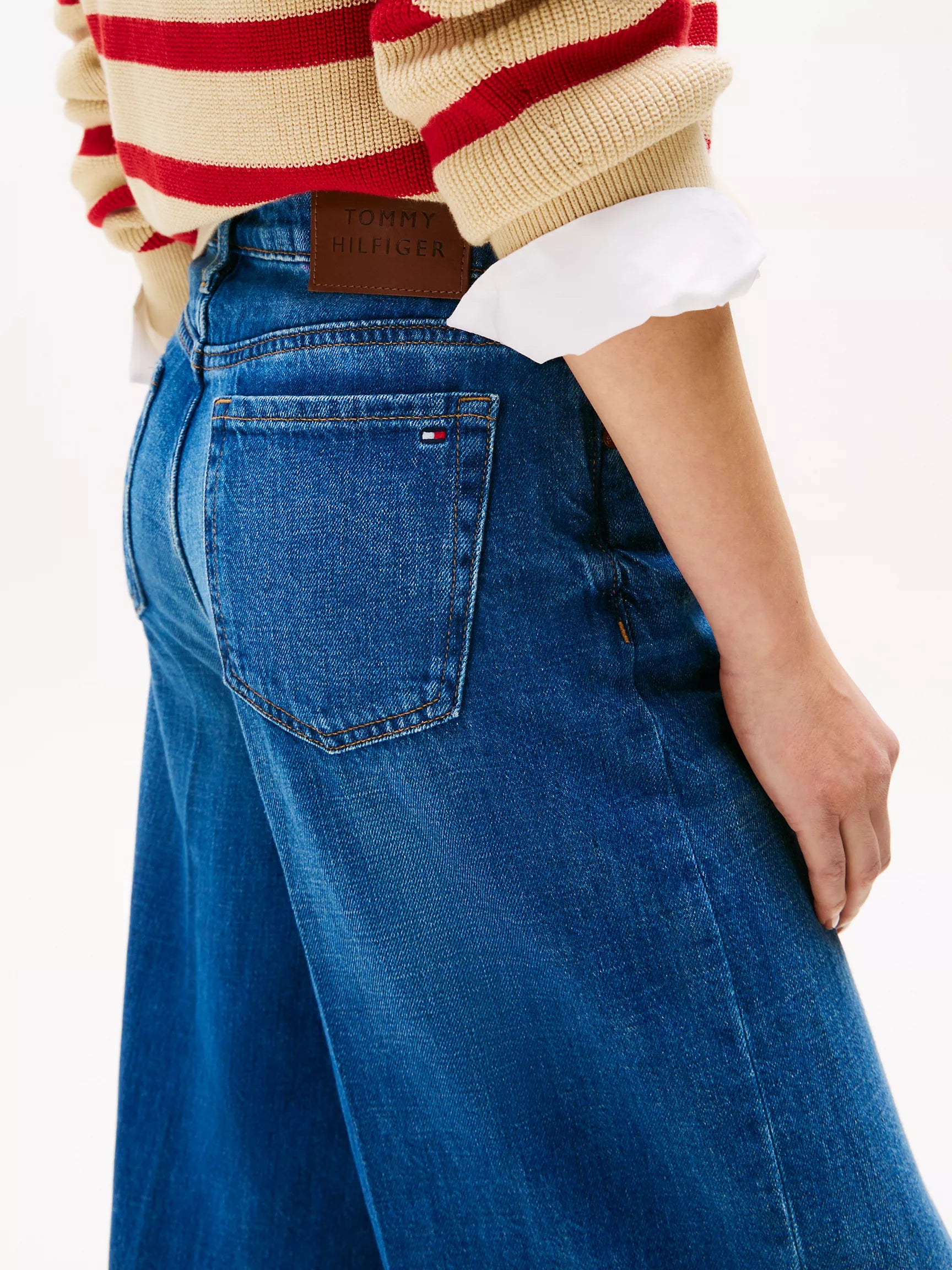 Tommy Medium Wash High-Rise Wide-Leg Jean