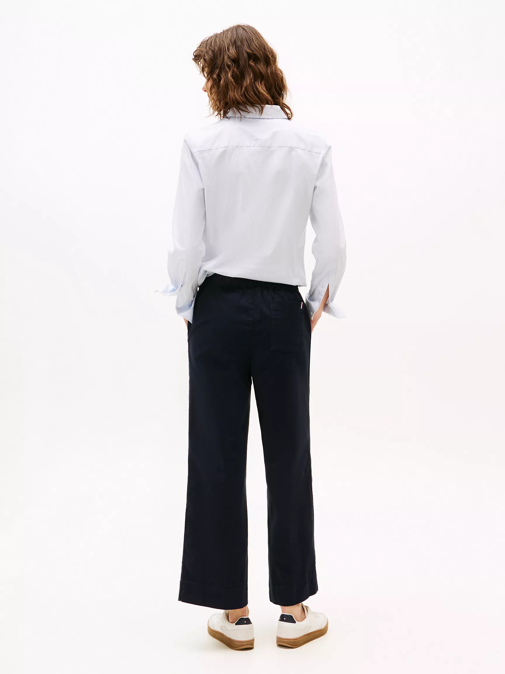 Tommy Pull-On Wide-Leg Ankle Pant