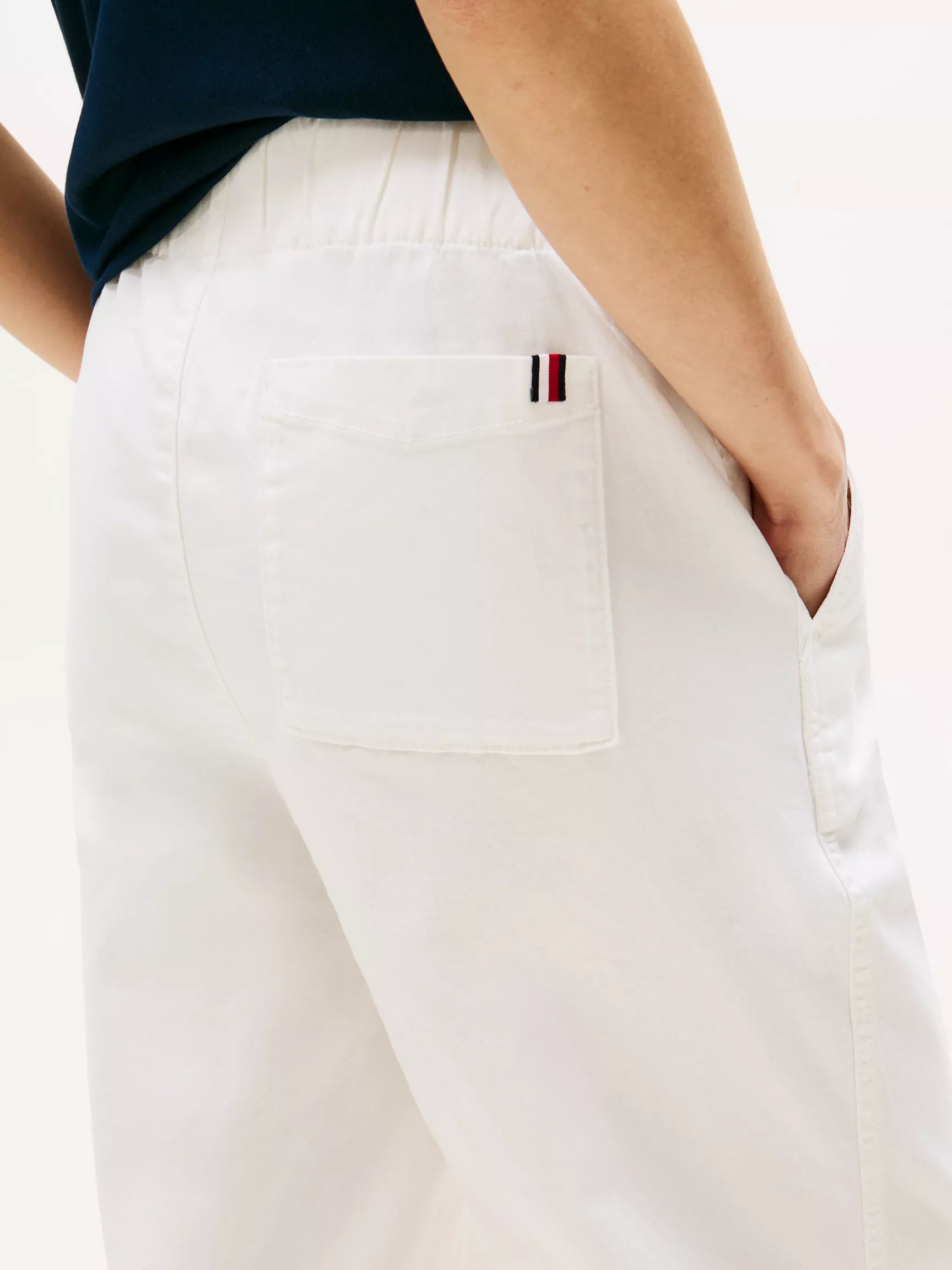Tommy Pull-On Wide-Leg Ankle Pant