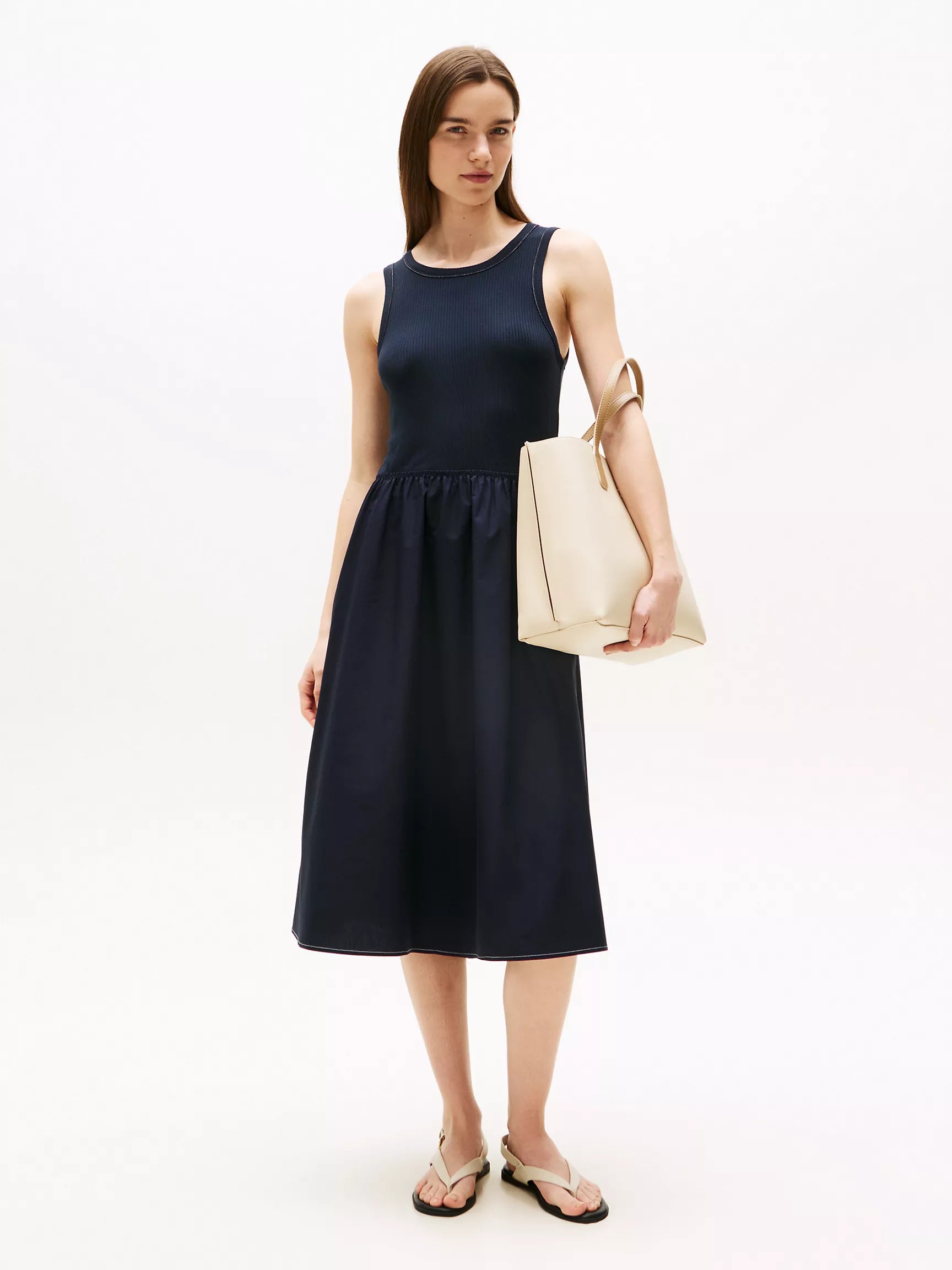 Tommy Sleeveless Midi Dress