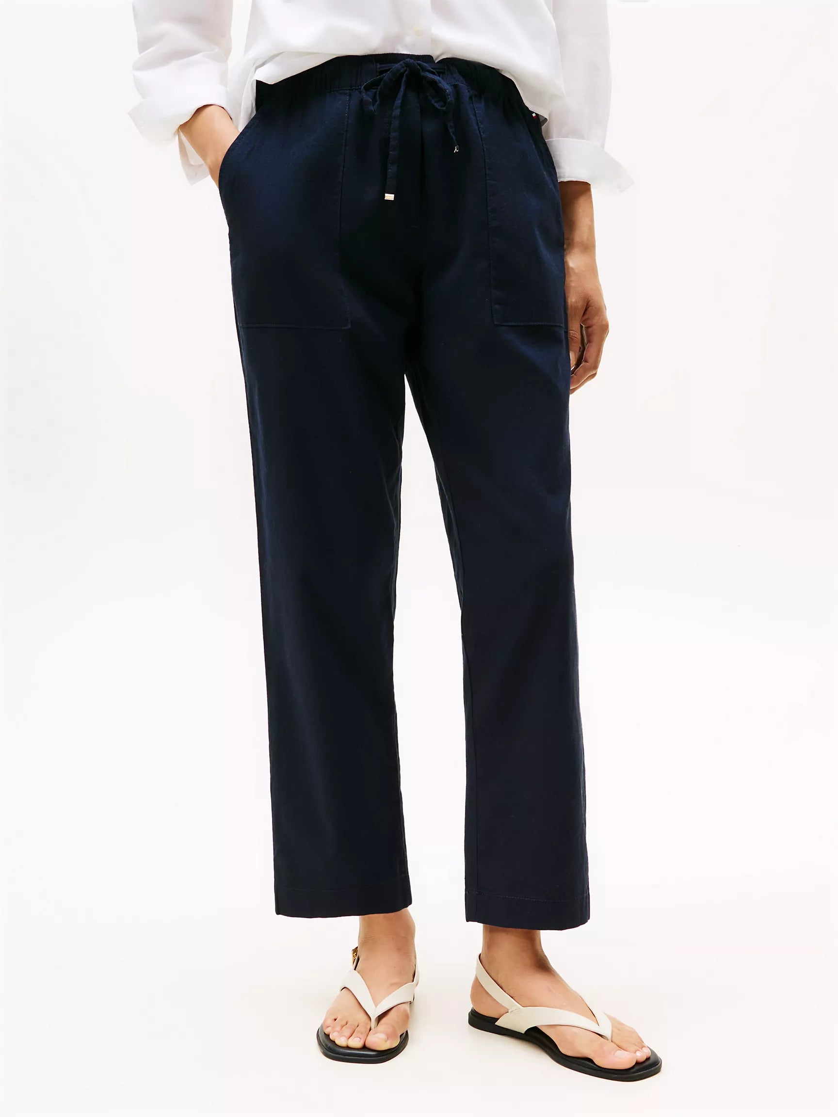 Tommy Linen-Blend Pull-On Pant