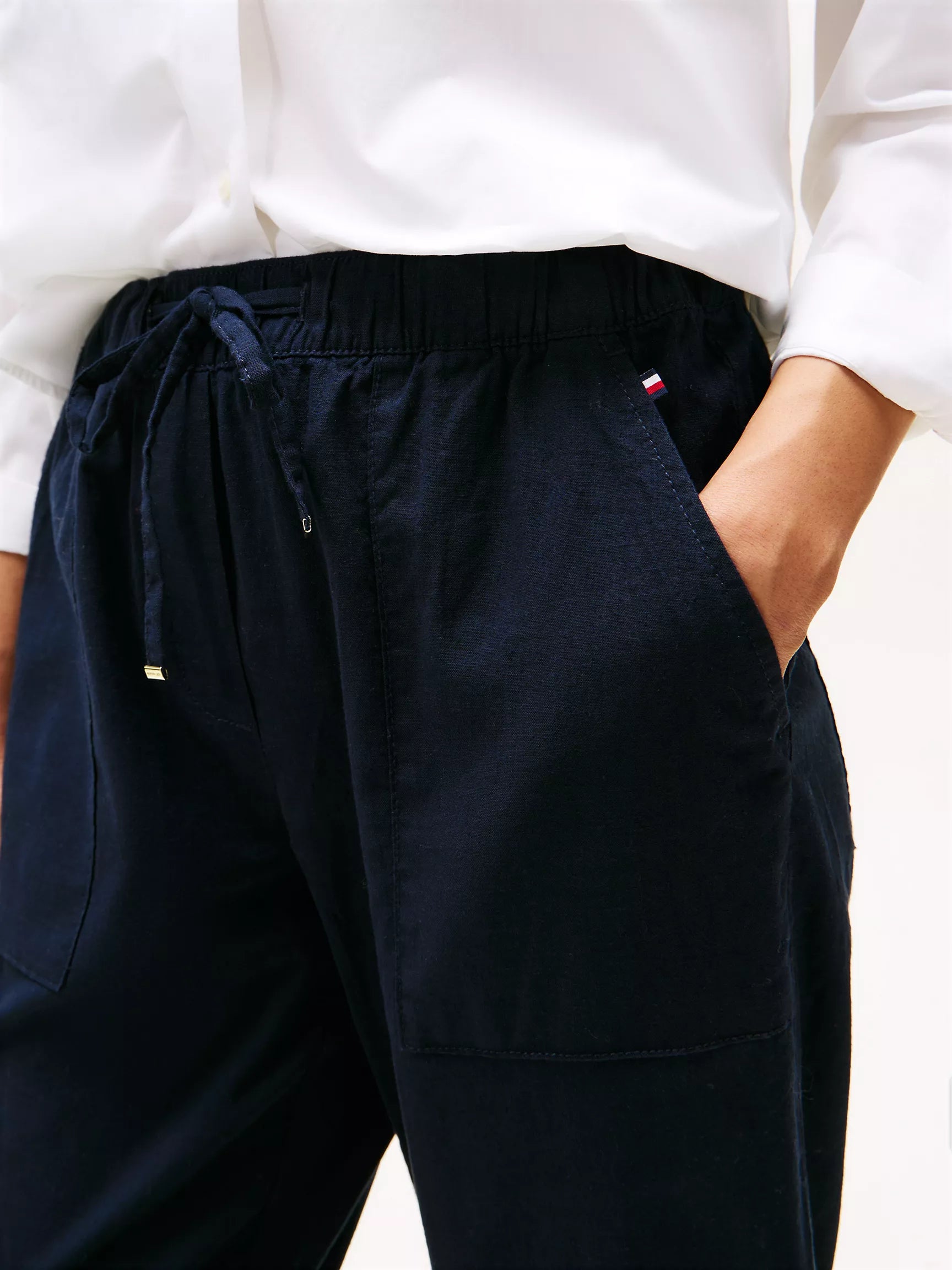 Tommy Linen-Blend Pull-On Pant