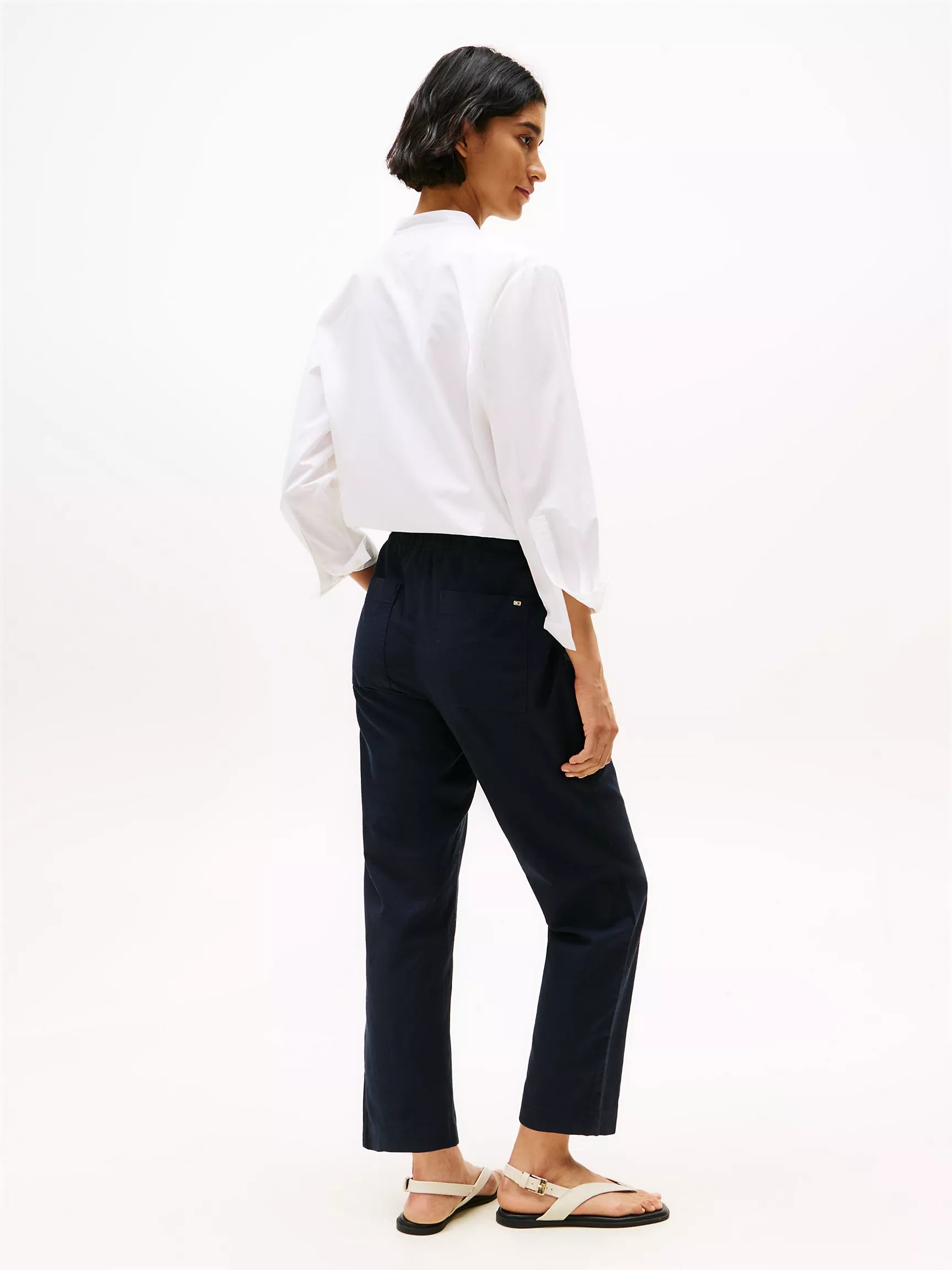 Tommy Linen-Blend Pull-On Pant